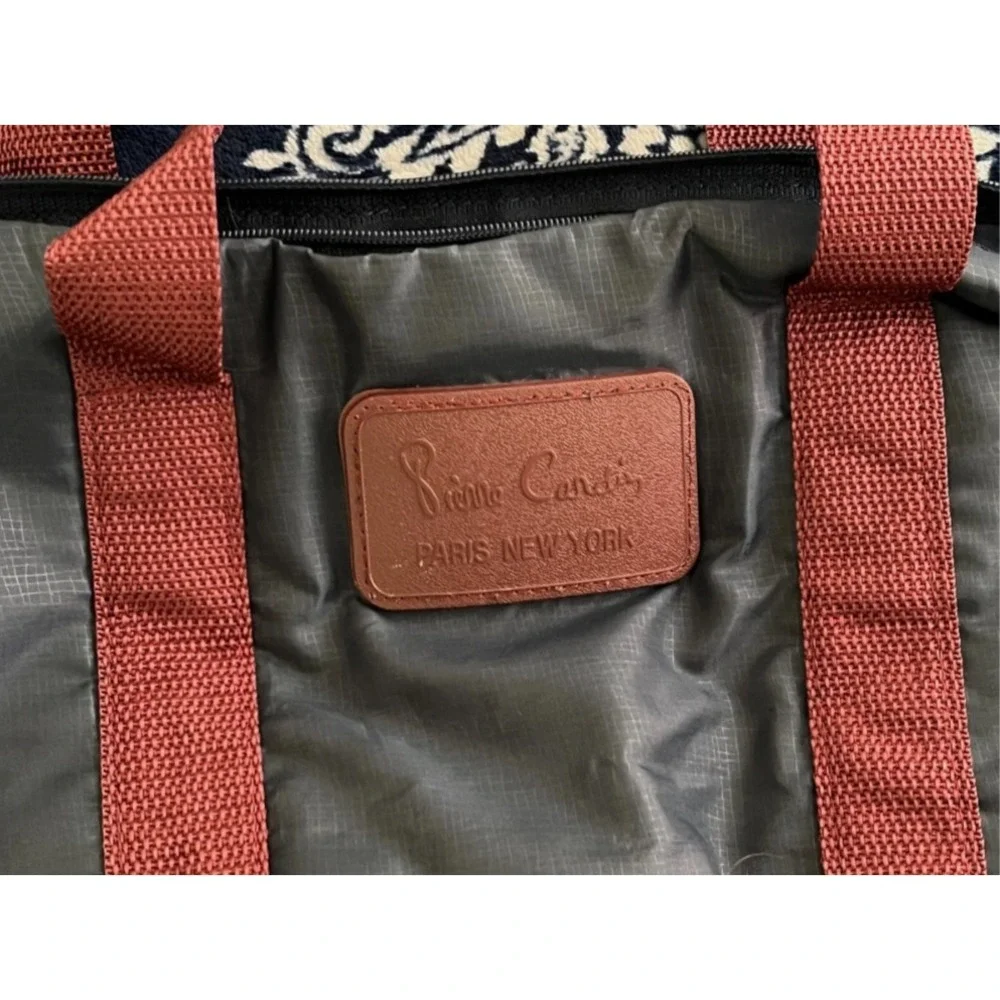VINTAGE (2) Pierre Cardin Paris New York Duffle Travel Bag + Matching Nylon Tote